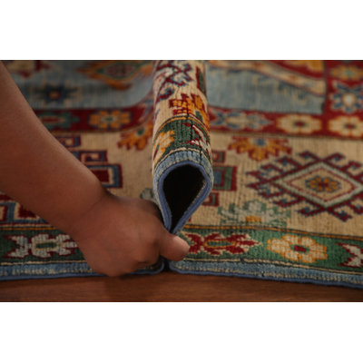 Tapis oriental bleu clair Kazak