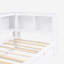 Lit de jour simple avec couchette et armoires de rangement | Ports USB inclus, blanc-1755900780