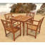 Annekatrin 4 - Person Wood Patio Dining Set with Square Table