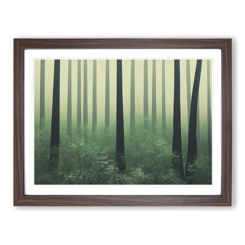 Contemporary Forest - Framed Print, 25cm H x 34cm W x 2cm D, Walnut