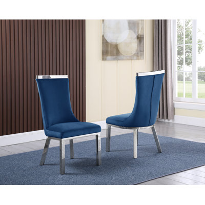 Chaise d'appoint rembourrée Felizardo en gris foncé