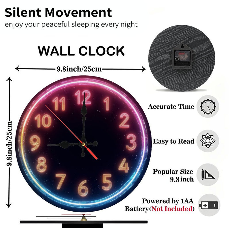 Horloge néon