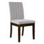 Paire de chaises de salle à manger grises rembourrées - Base rembourrée de mousse et 2 chaises de conception contemporaine-1796956154