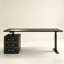 Bureau debout électrique moderne en bois massif avec double moteur