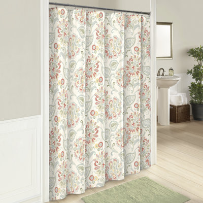Rideau de douche simple en coton Unruh
