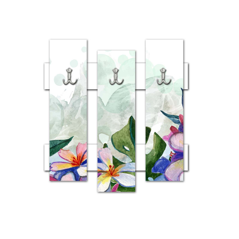 Portemanteaux mural blanc / vert Biehle