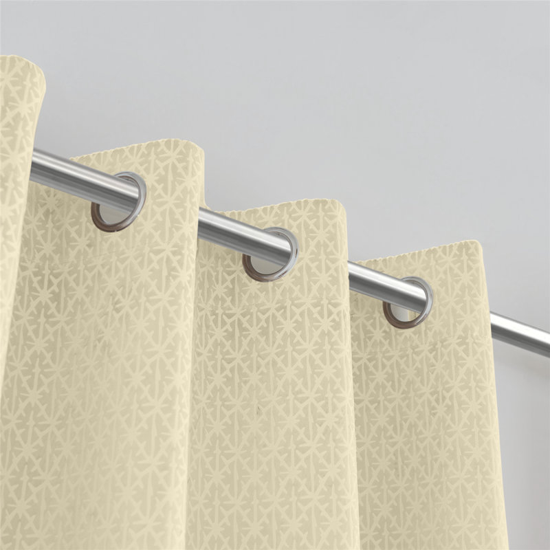Adwita Temple Blackout Eyelet Curtain Panel Pair, Cream, 168" W x 229" L