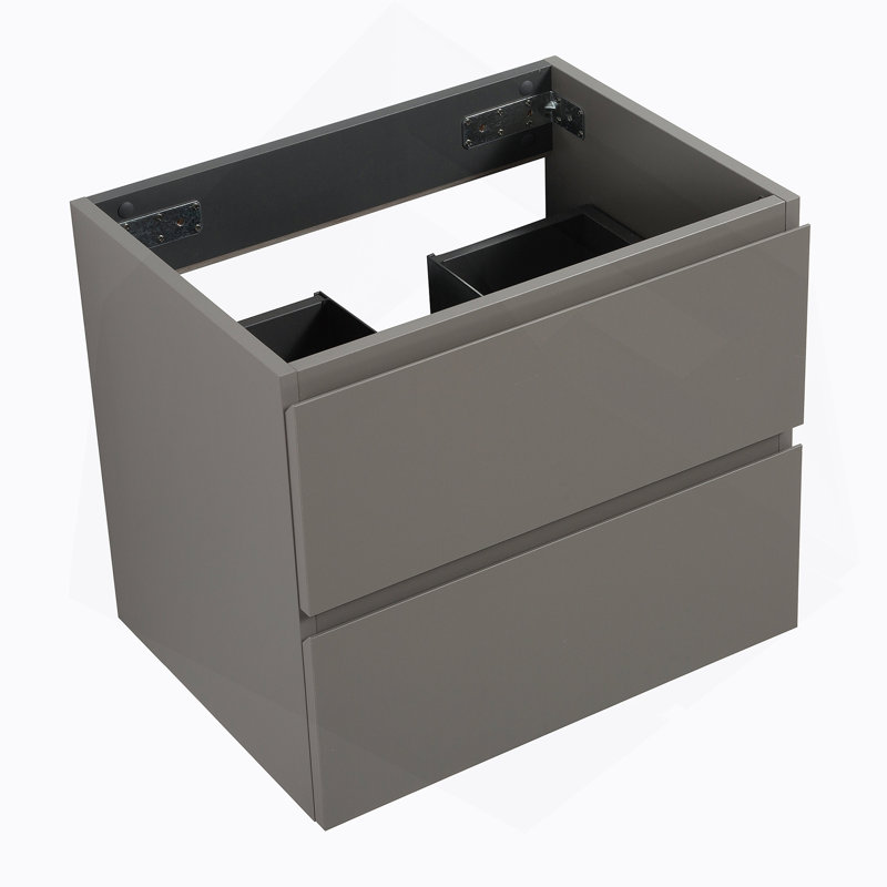 Armoire murale SANS lavabo, avec deux tiroirs, Gris