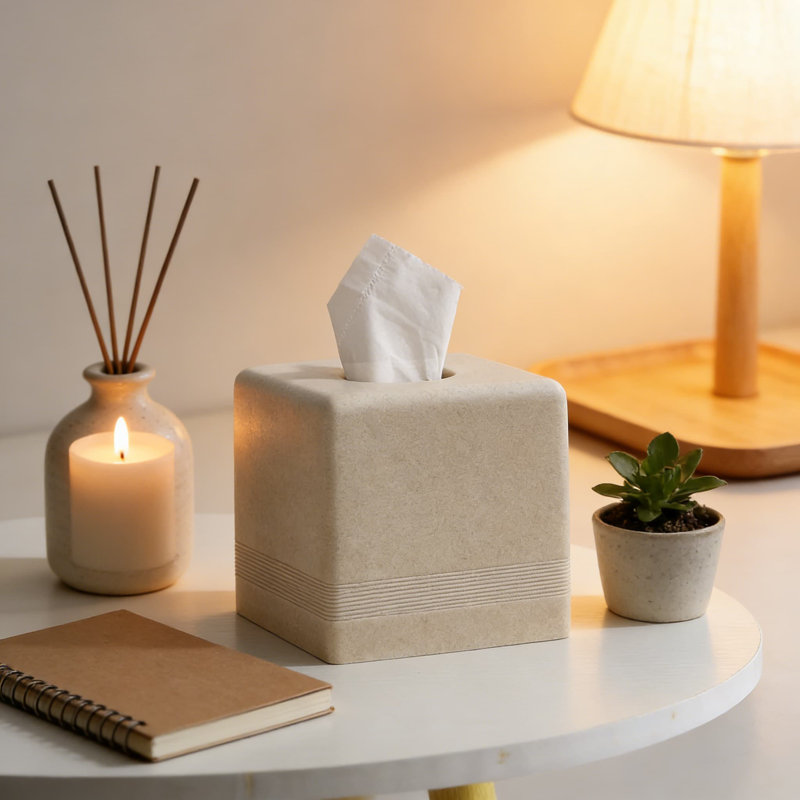 Support carré pour boîte à mouchoirs en résine, distributeur de cubes décoratifs pour salle de bain, cuisine, salon, chambre à coucher et bureau
