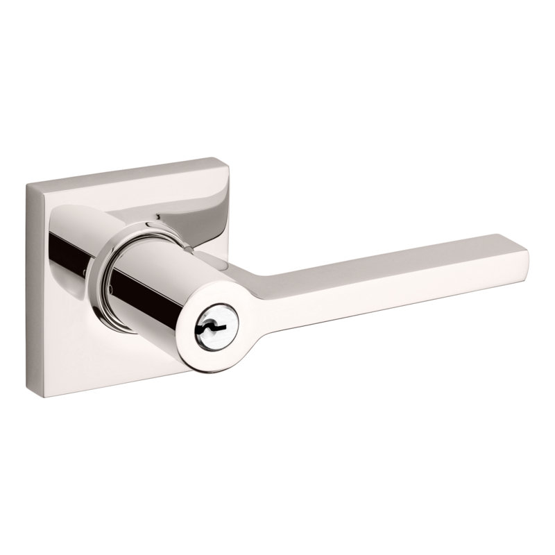 Rose Emergency Egress Keyed Entry, Lifetime Bright Nickel, Right