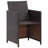 Buttram vidaXL Patio Dining Set with Cushions Outdoor Table and Chairs Poly Rattan-710173101-710173100