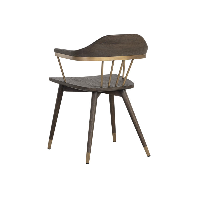 Westport Solid Wood Arm Chair, Dark Brown
