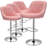 Calvyn Adjustable PU Leather Bar Stool Swivelling Counter Stool With Backrest Footrest-1230355135