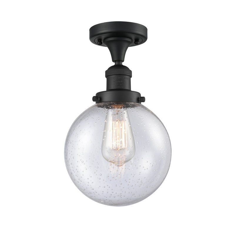 Adelaida Glass Semi Flush Mount, Polished Chrome, No Bulb Included, Clear