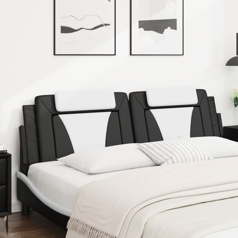 Coussin de tête de lit vidaXL noir et blanc 183 cm VidaXL, Noir et blanc, Très grand californien