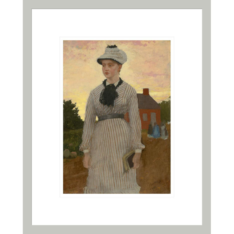 «The Red School House» par Winslow Homer, impression giclée encadrée, 16,75 po H x 13,45 po L