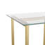 Bureau de travail en verre trempé avec cadre en acier Martha Stewart Eli-89798334