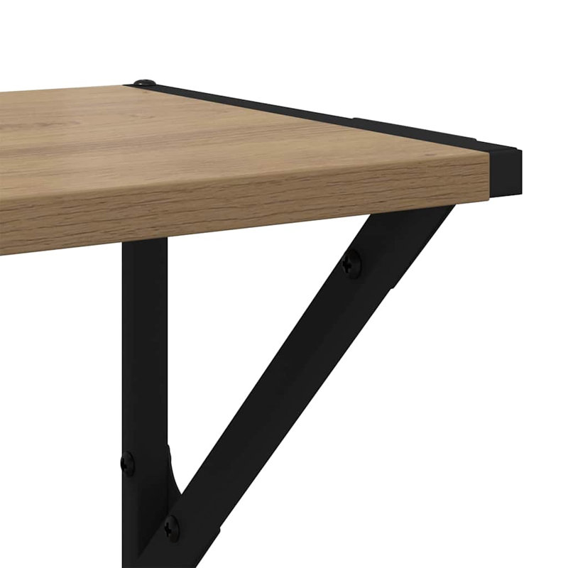 Floating Shelf, 25.5cm H x 60cm W x 25cm D, Artisan Oak