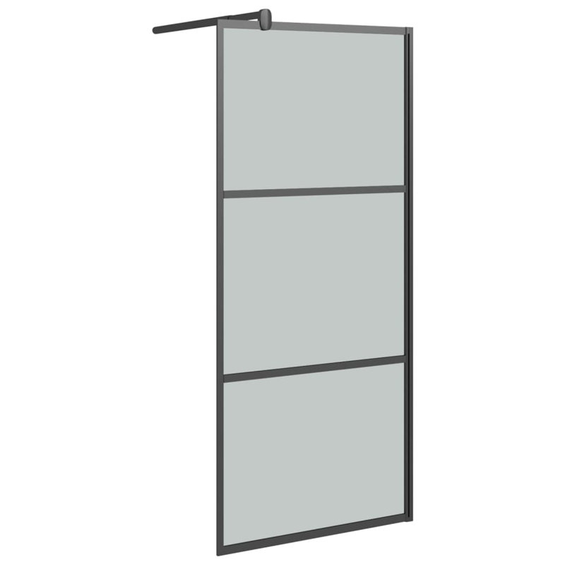 Ringler 900mm H Framed Walk In Screen with Glass, 90cm H x 195cm W