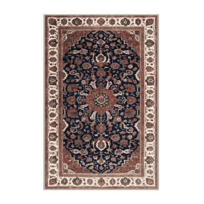Machine Washable Persian Brown Area Rug