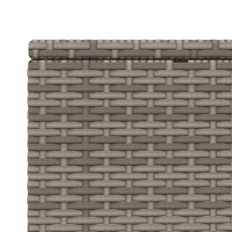  Chaise longue en rotin de polyester gris avec coussin flottant, Gris, Gris foncé