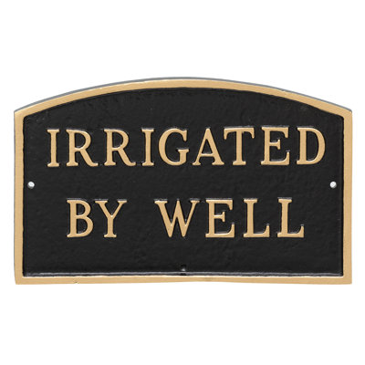 Irrigated by Well Statement Plaque