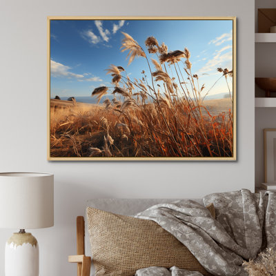 Paysage de prairie sur toile
