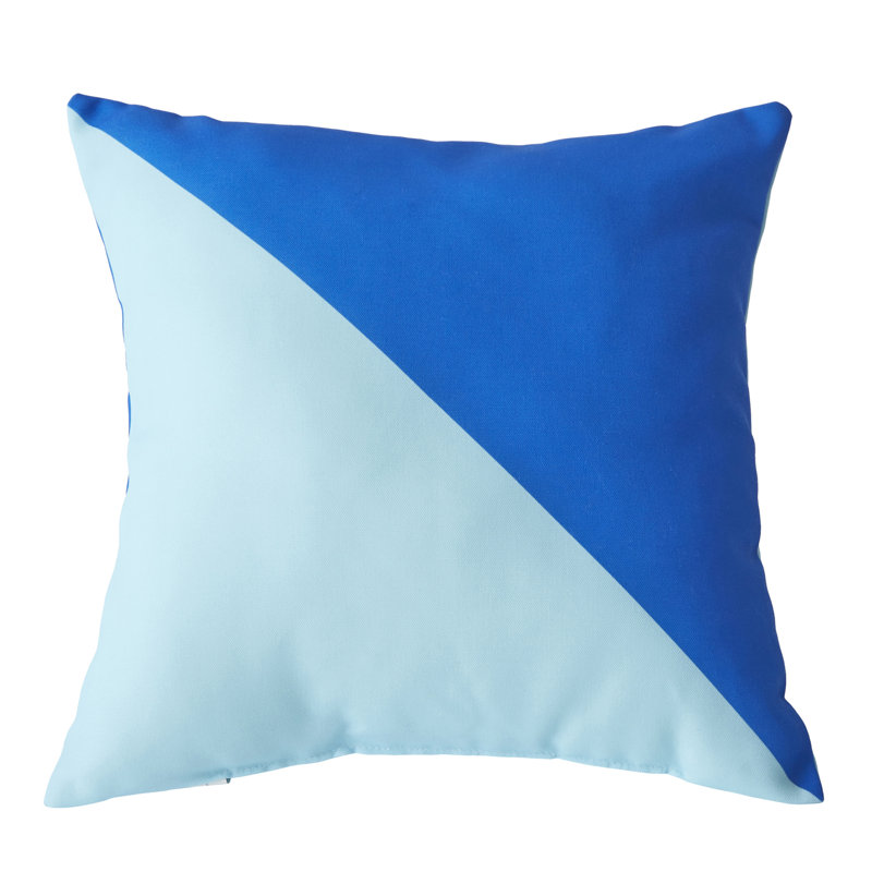Rain Outdoor Throw Pillow, Tangerine/Hot Pink, 26" H x 26" W