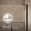 Components 71-1/2-In X 46-3/4-In Frameless Pivot Shower Door With 3/8-In Crystal Clear Glass And Back-To-Back Vertical Door Pulls-80425803