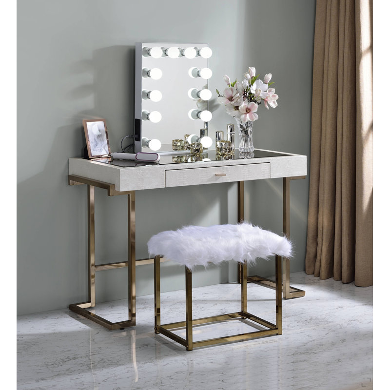 Miroir d'appoint blanc