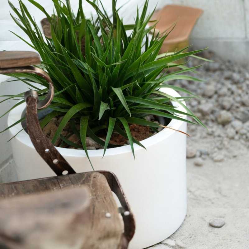 Pot de fleurs en fiberstone, Cuivre, H 12 po x l 12 po x P 12 po