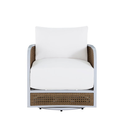 Havana Cane N-Dura Resin Wicker Swivel Lounge