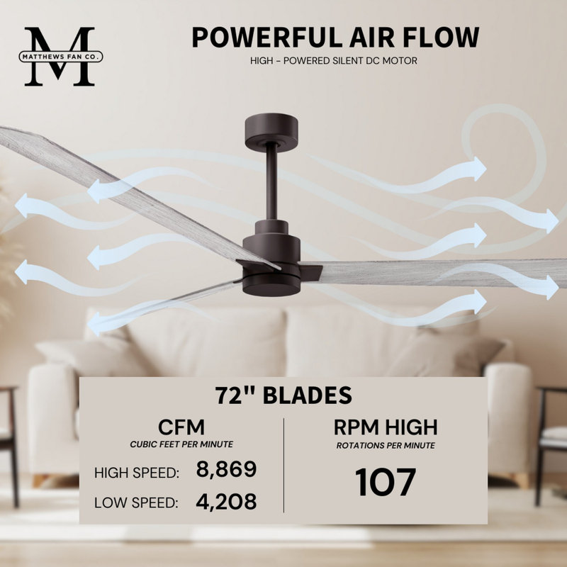 Alessandra Outdoor Downrod Ceiling Fan, Textured Bronze, Barn Wood Tone