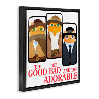 Cadre flottant Good Good And Adorable Cats, design par Planète Chat par Angie Rozelaar
