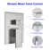 10” Ceiling Mounted Shower Head Dual Function Complete Shower System with Rough in-Valve and Bathtub Faucet