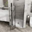 Combinaison de porte de douche pliable polyvalente avec étanchéité avancée et matériaux durables pour améliorer la salle de bain-112568742