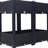 31.5"X15.7"X27.7" Raised Garden Box - Black Polypropylene Drainage For Robust Vegetable, Flower, Herb Growth Outdoor Standing Planter System-1449258378-1449258372
