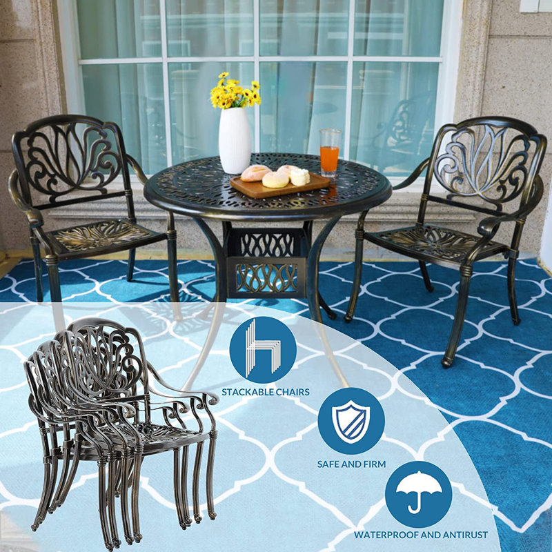 2 - Person Patio Dining Set with Round Table
