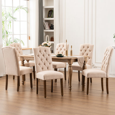 Tiarnna Linen Side Chair Dining Chair