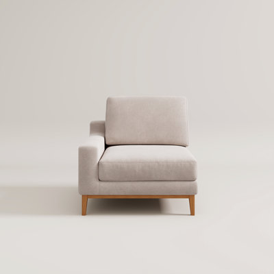Upholstered Modular Sectional Slipcovered Right-Hand Accent Chair