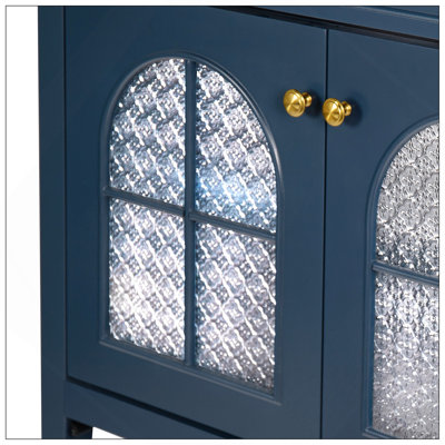 35.6" Bathroom Cabinet, Only Cabinet, Blue