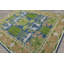 Tapis multicolore bleu touffeté à la main-123131488