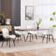 Chaise d'appoint rembourrée en similicuir avec structure en métal-1307793395
