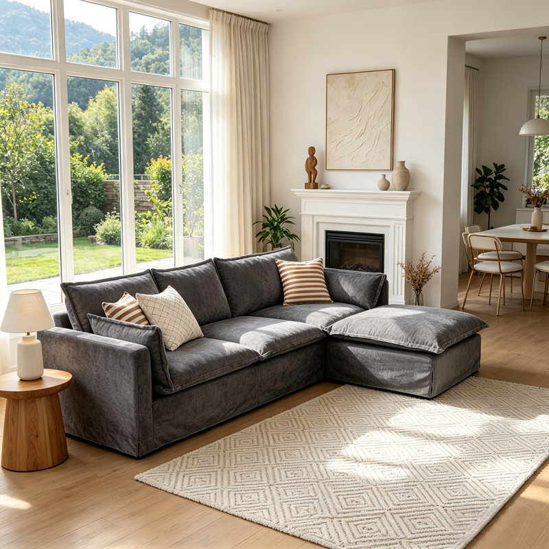 Canapé modulaire convertible, Gris