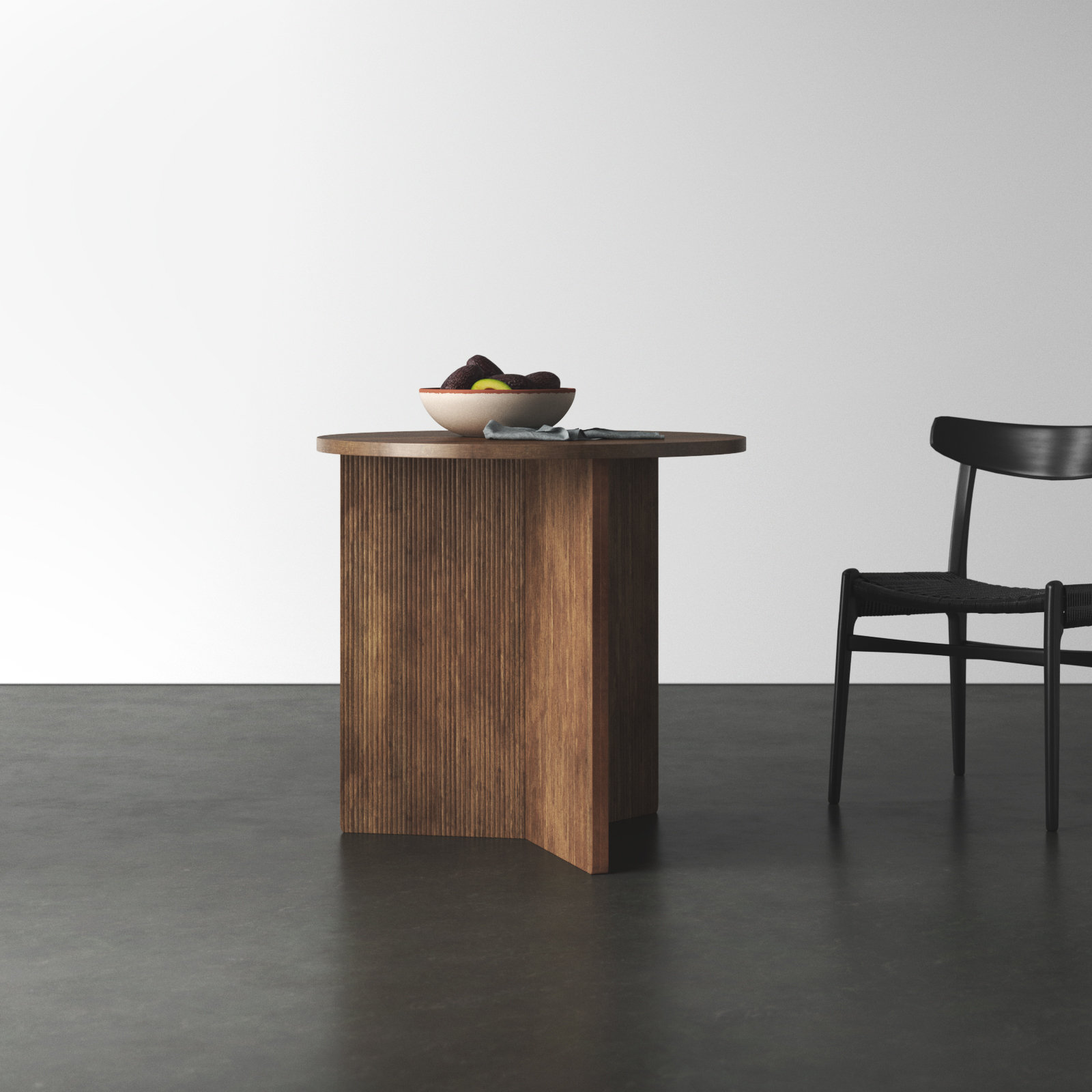 Estelle 32" Solid Wood Bistro Table, Medium Brown, Medium Brown