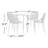 Farrah 31" W Square 4-Person Plastic Patio Dining Set-1305203431