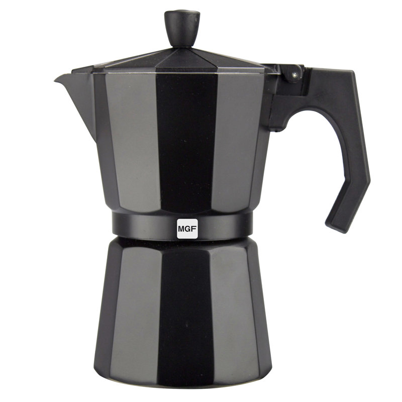 Cafetière 9 gobelets magefesa kenia, Noir aluminium