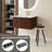 30" Striped Floating Bathroom Vanity With White Ceramic Sink-2071440278