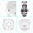 18X18x9 Inch Dual Mounted Single Bowl Porcelain Fireclay Circular Kitchen Sink With Drain Assembly And Bottom Grid