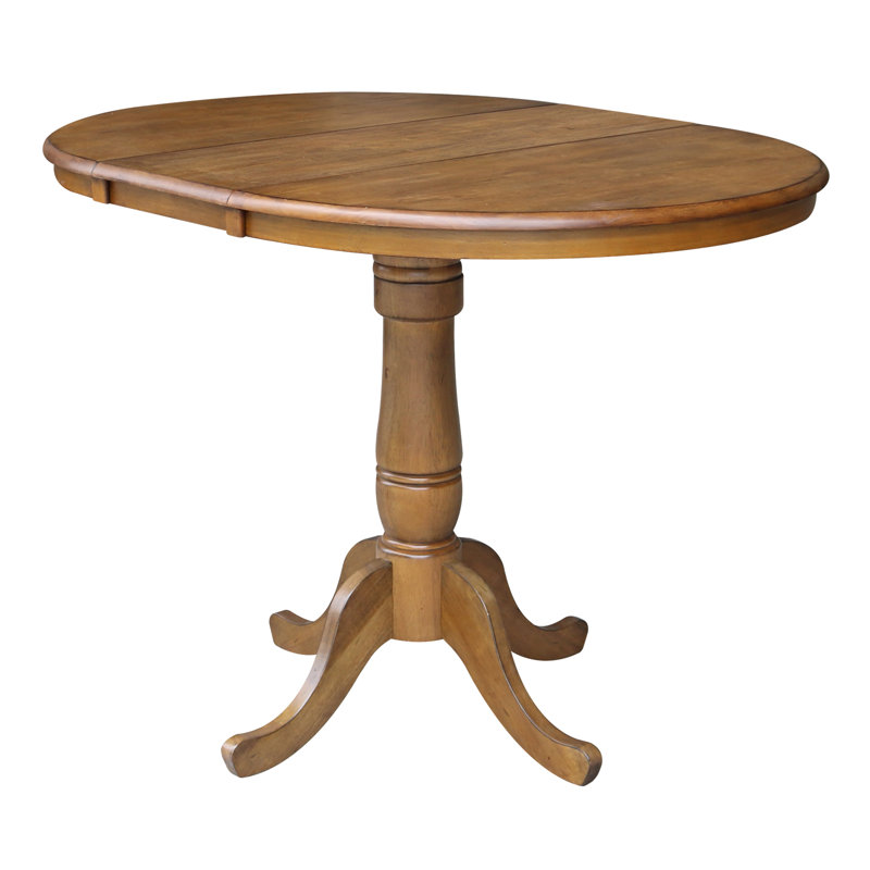 Fabian Counter Height Solid Wood Dining Table, Pecan/Pecan